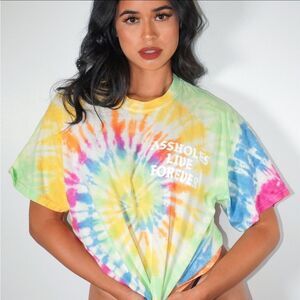 Assholes Live Forever Tie Dye T-shirt Unisex